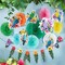 Tropical Party Decorations, Hawaiian Party Decor, with Paper Parrots Honeycombs and Hibiscus Flower Banner, Party Tissue Paper Pompoms for Summer Luau Tiki Jungle Themed Decorations